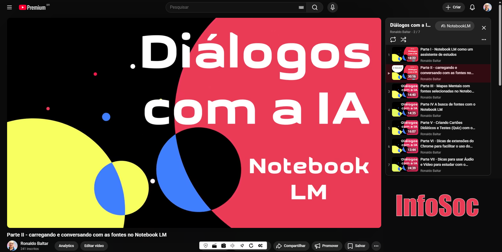 Capa da playlist Diálogos com a IA no YouTube